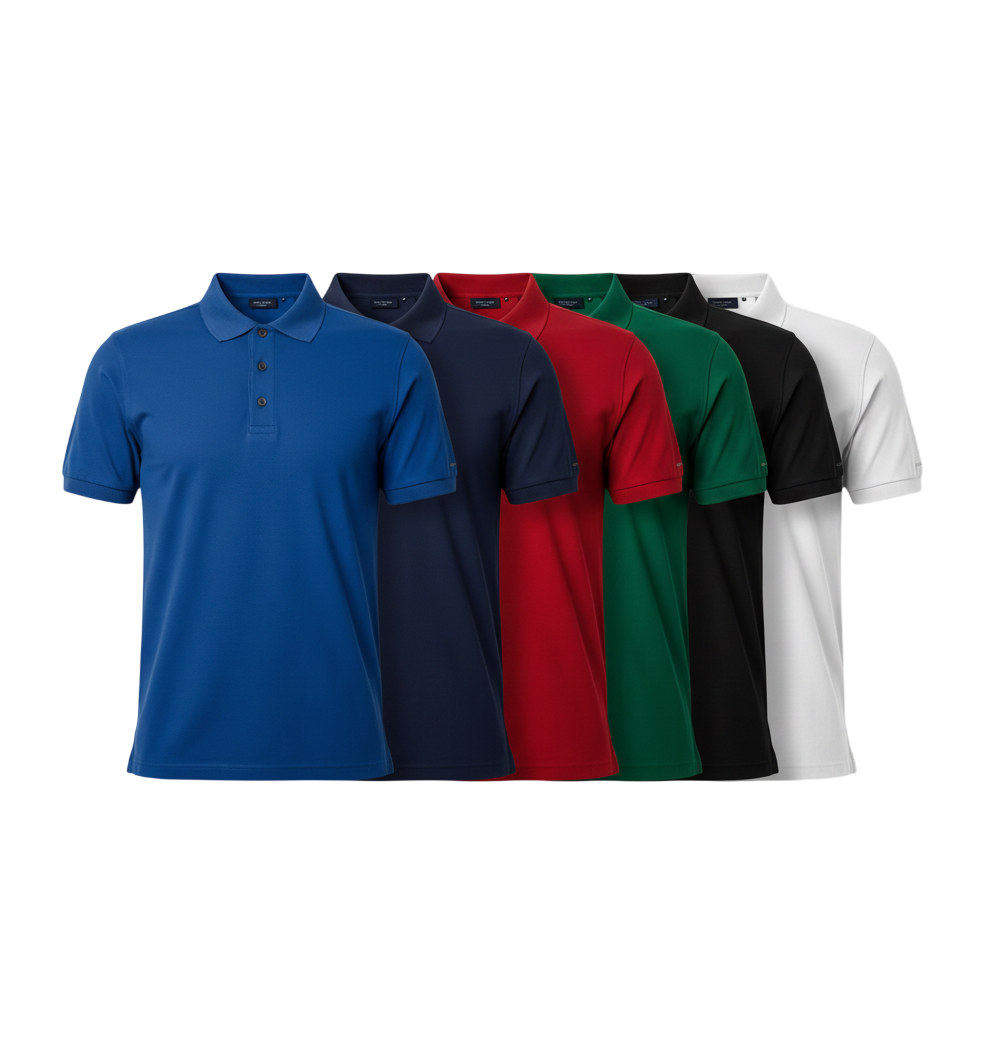 Baskılı Polo Yaka Compak Pike T-Shirt